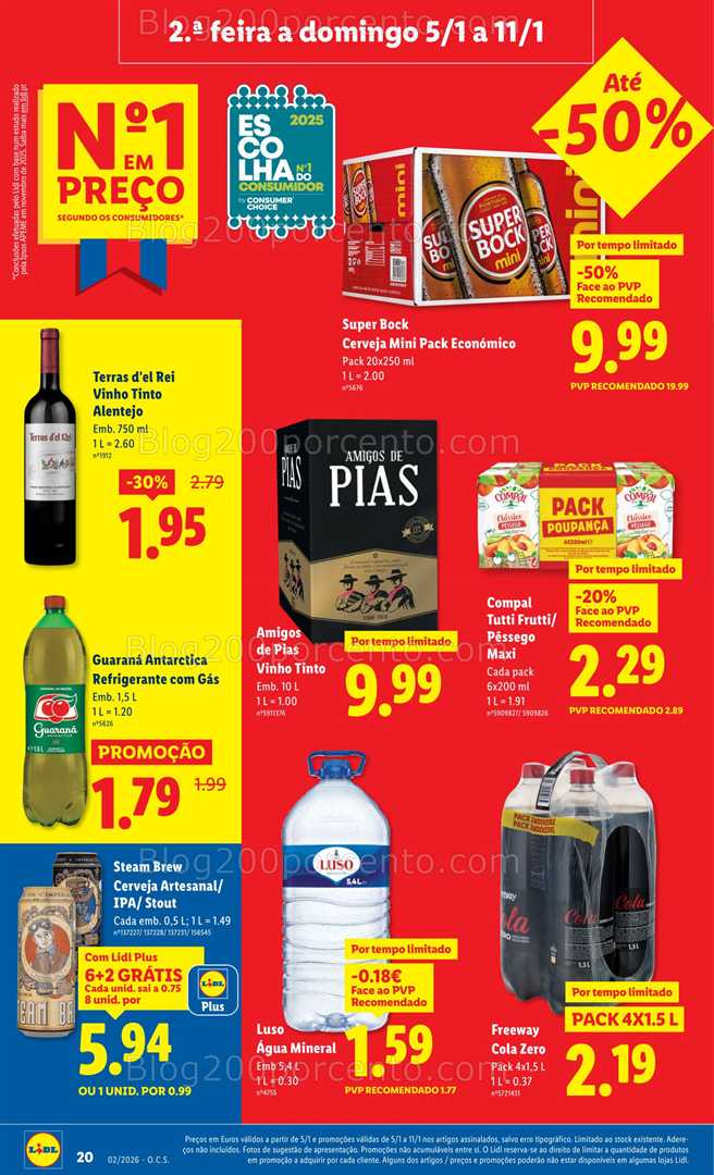 Antevisão Folheto LIDL Promoções de 5 a 11 janeiro