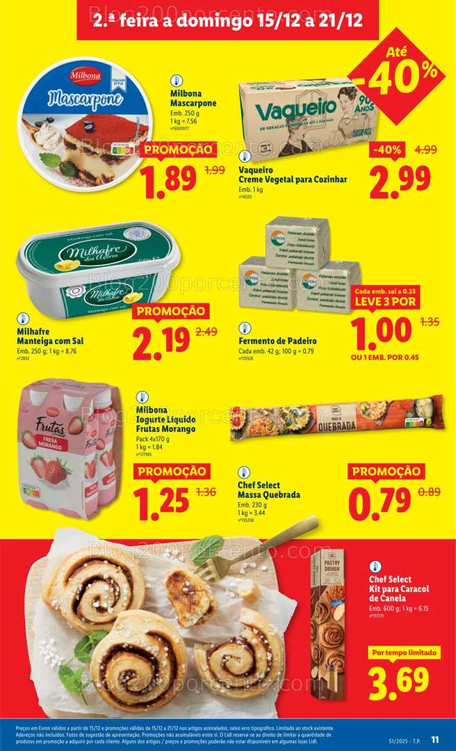 Antevisão Folheto LIDL Frescos Promoções de 15 a 21 dezembro