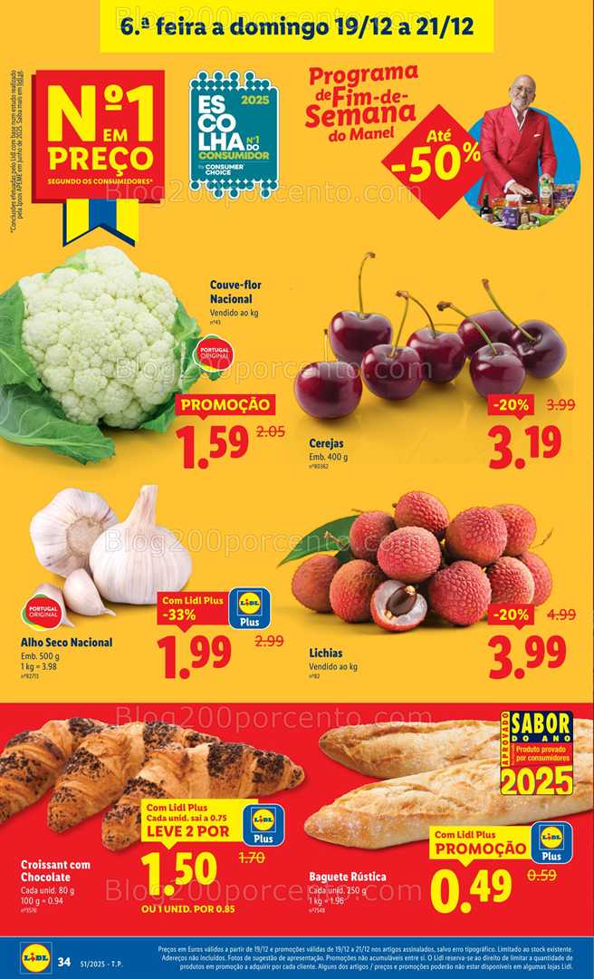 Antevisão Folheto LIDL Promoções Fim de Semana - 19 a 21 dezembro