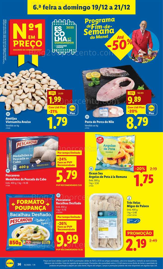 Antevisão Folheto LIDL Promoções Fim de Semana - 19 a 21 dezembro