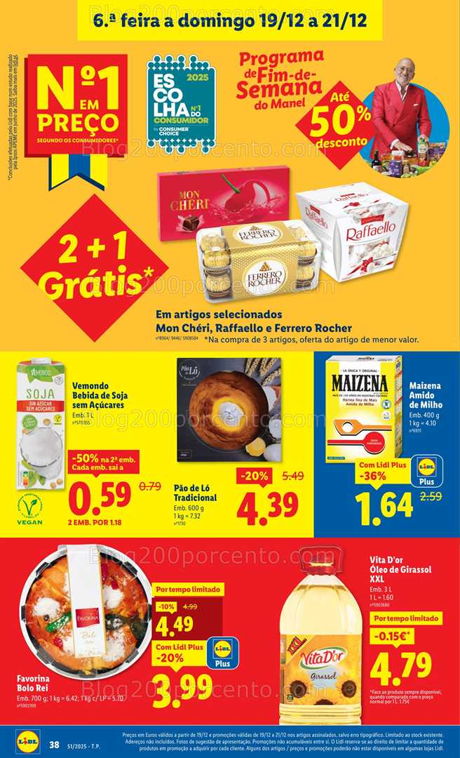 Antevisão Folheto LIDL Promoções Fim de Semana - 19 a 21 dezembro