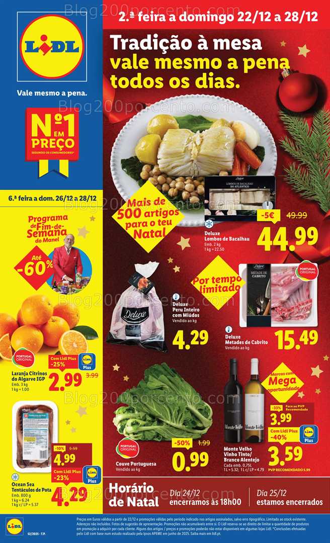 Antevisão Folheto LIDL Promoções de 22 a 28 dezembro - Edição Digital