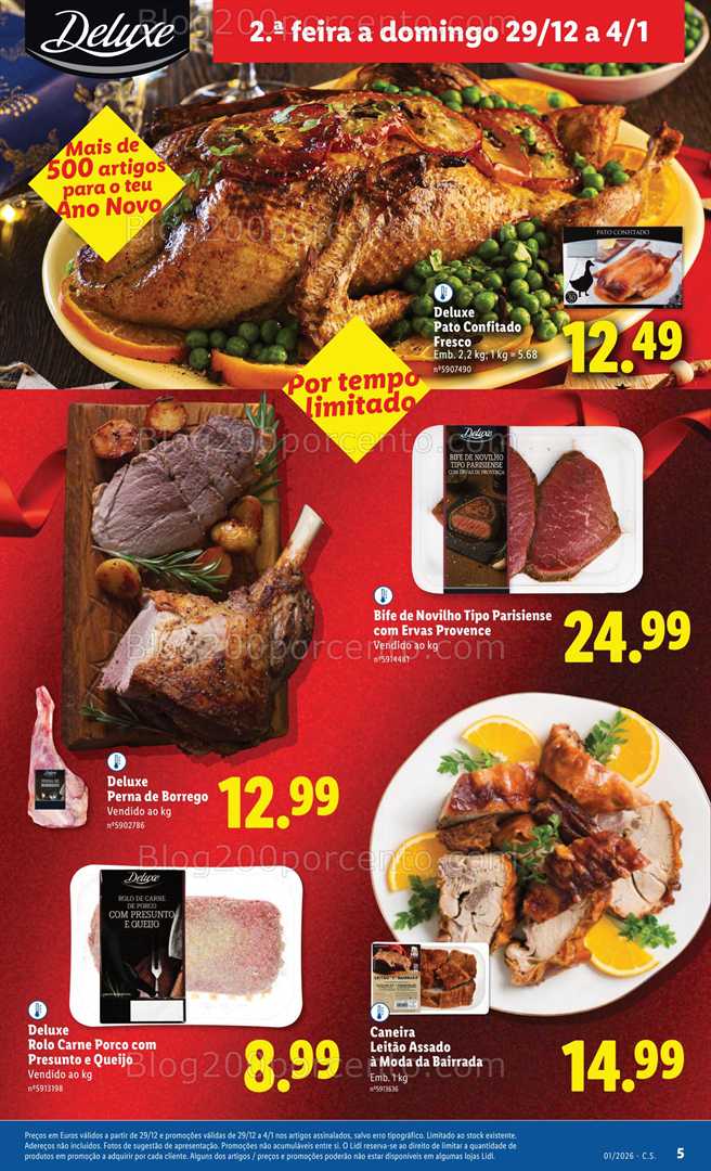 Antevisão Folheto LIDL Promoções 29 dezembro a 4 janeiro