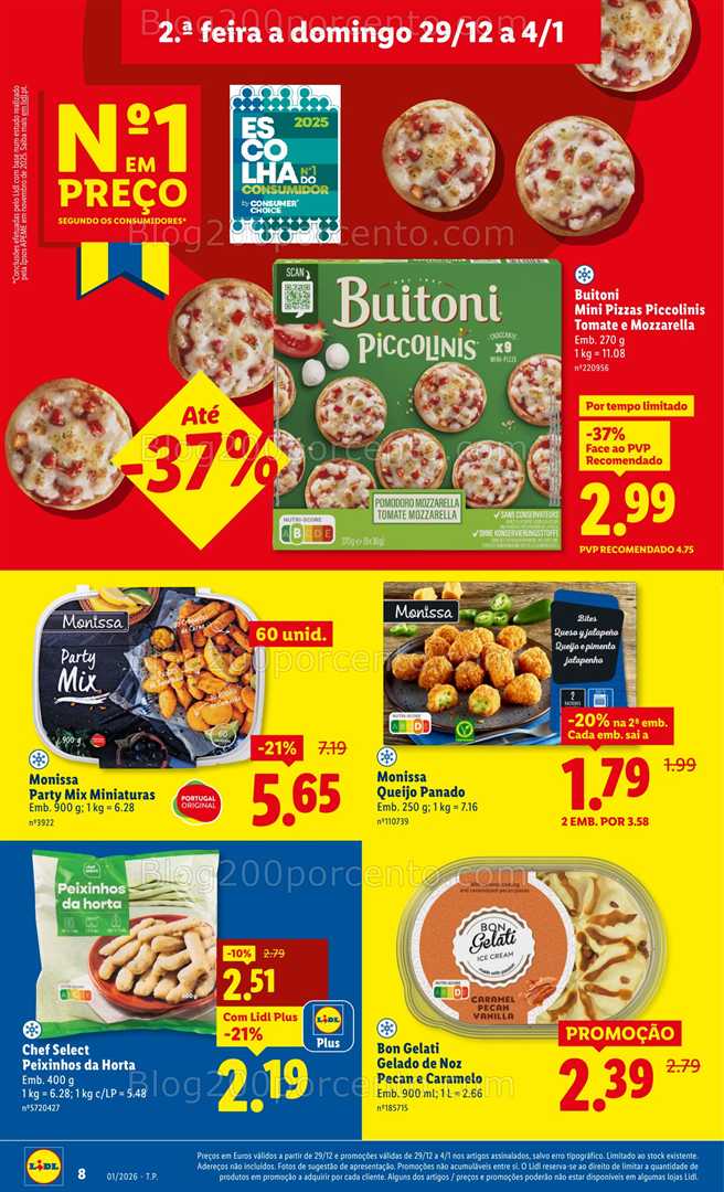 Antevisão Folheto LIDL Promoções 29 dezembro a 4 janeiro