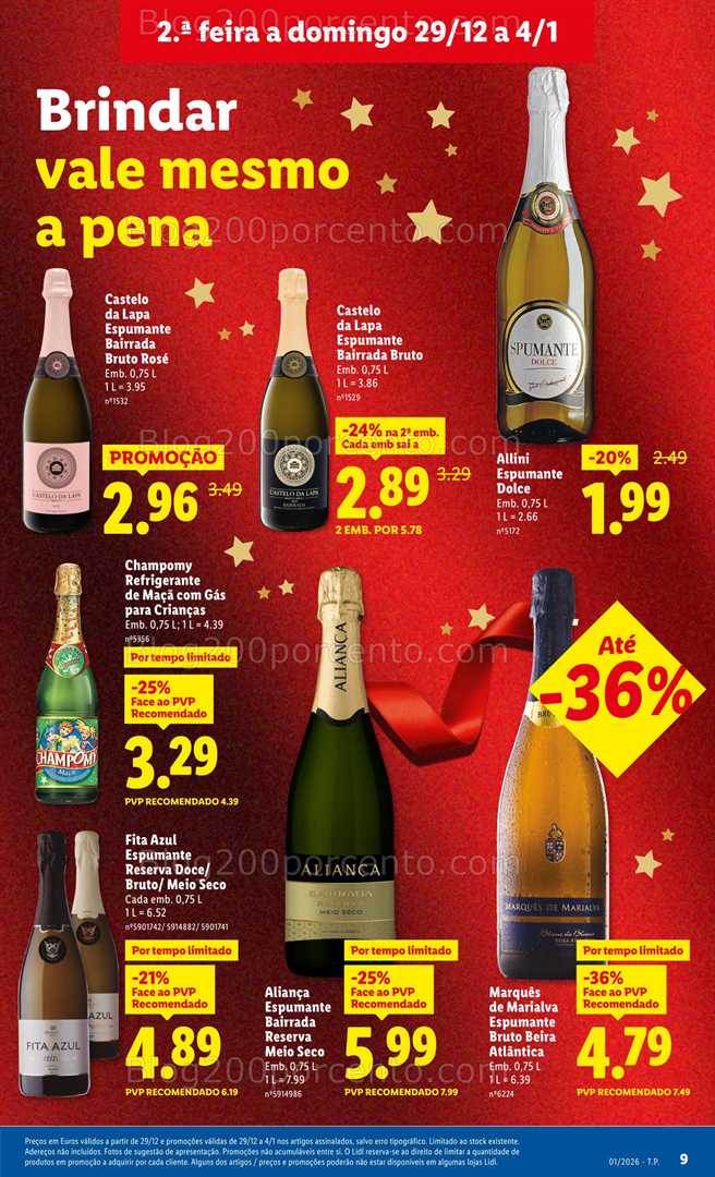 Antevisão Folheto LIDL Promoções 29 dezembro a 4 janeiro