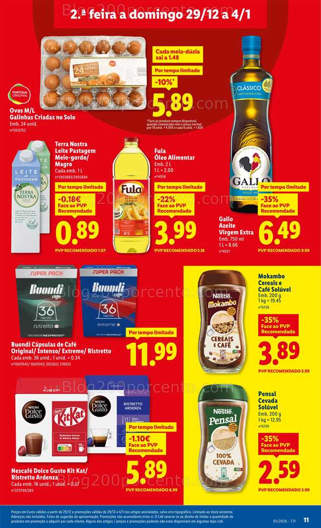 Antevisão Folheto LIDL Promoções 29 dezembro a 4 janeiro