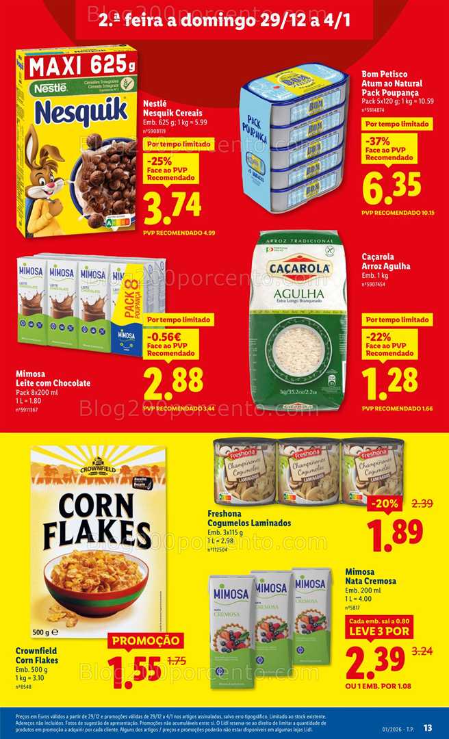 Antevisão Folheto LIDL Promoções 29 dezembro a 4 janeiro