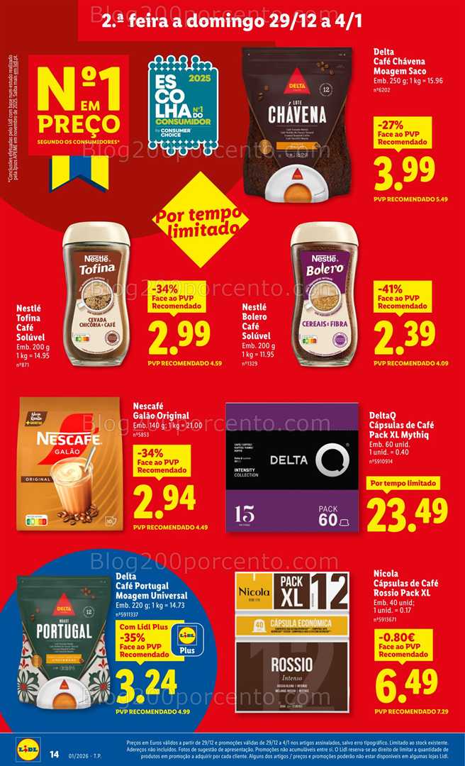 Antevisão Folheto LIDL Promoções 29 dezembro a 4 janeiro