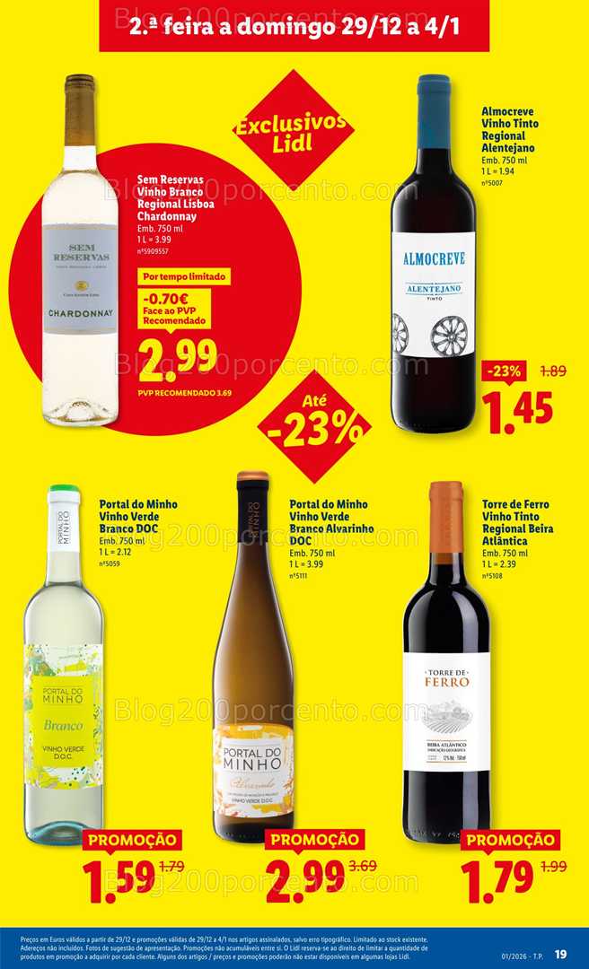 Antevisão Folheto LIDL Promoções 29 dezembro a 4 janeiro