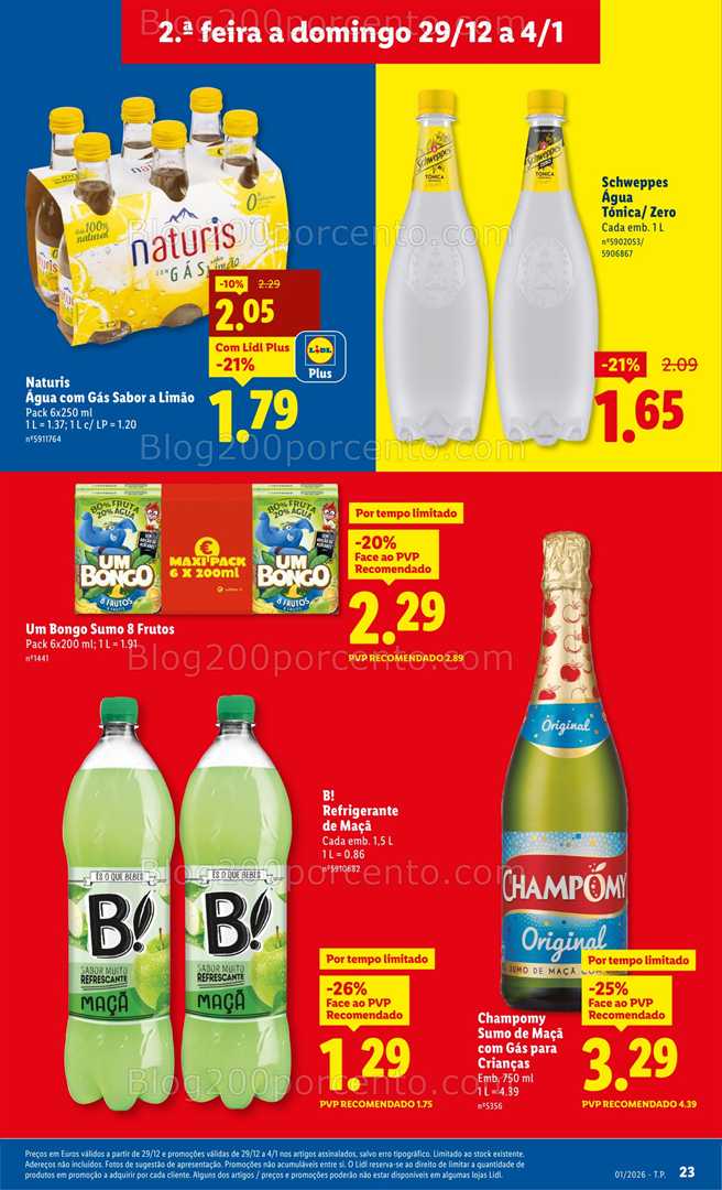 Antevisão Folheto LIDL Promoções 29 dezembro a 4 janeiro