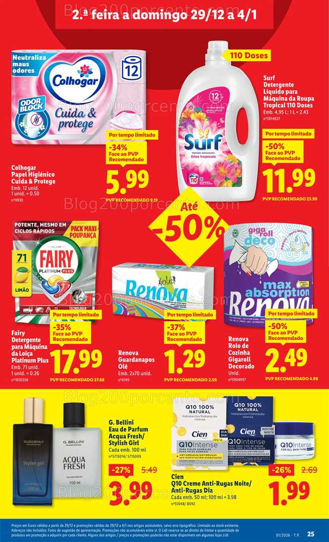 Antevisão Folheto LIDL Promoções 29 dezembro a 4 janeiro