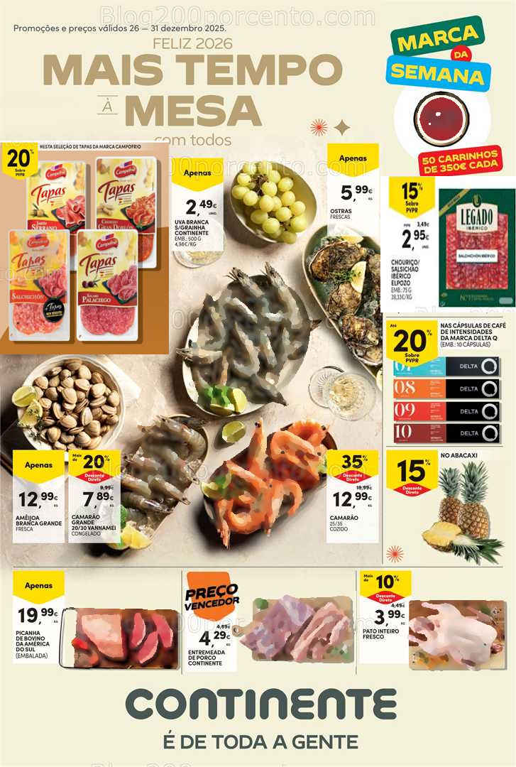 Antevisão Folheto CONTINENTE Promoções 26 a 31 dezembro - Edição Digital