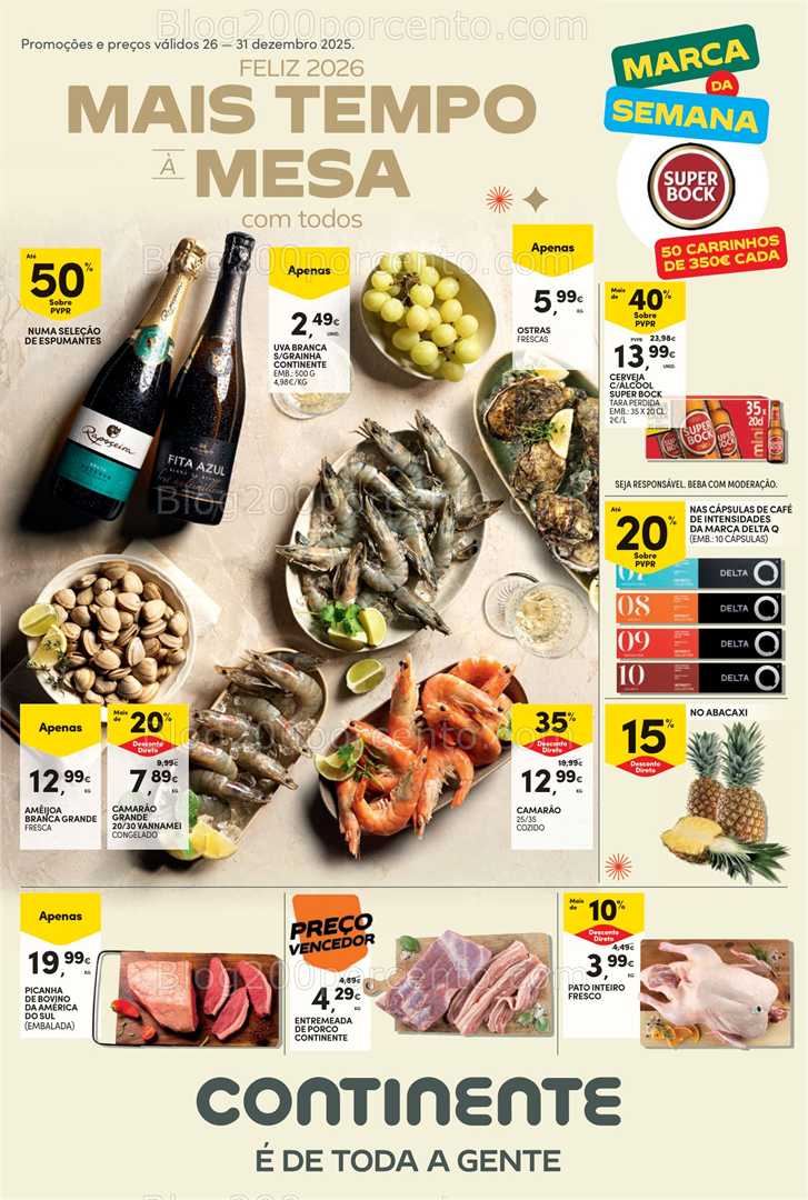 Antevisão Folheto CONTINENTE Promoções 26 a 31 dezembro - Edição Digital