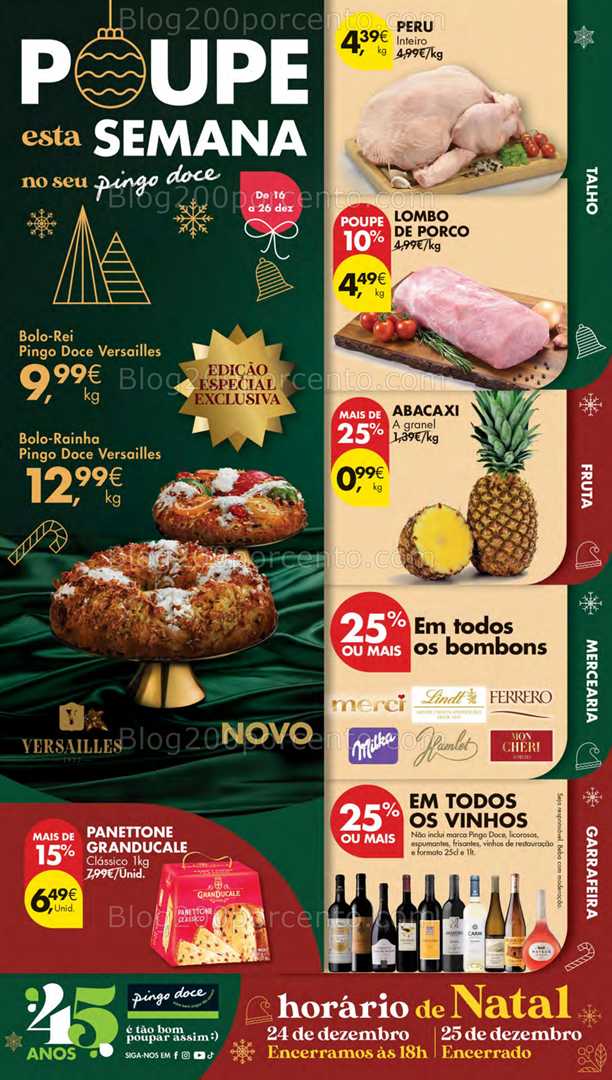 Antevisão Folheto PINGO DOCE Lojas Pequenas Promoções de 16 a 26 dezembro