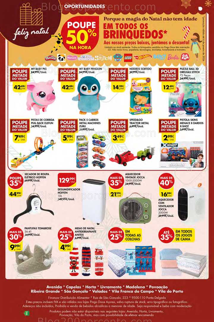 Antevisão Folheto PINGO DOCE Bazar Açores - 18 dezembro a 6 janeiro