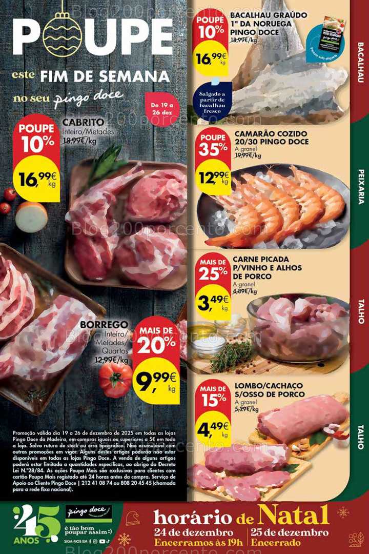 Antevisão Folheto PINGO DOCE Madeira Promoções Fim de Semana - 19 a 26 dezembro