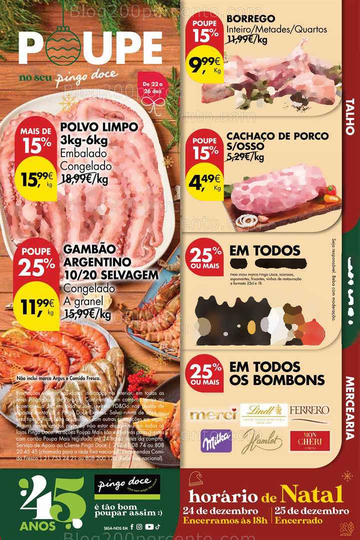 Antevisão Folheto PINGO DOCE Extra Promoções de 22 a 26 dezembro