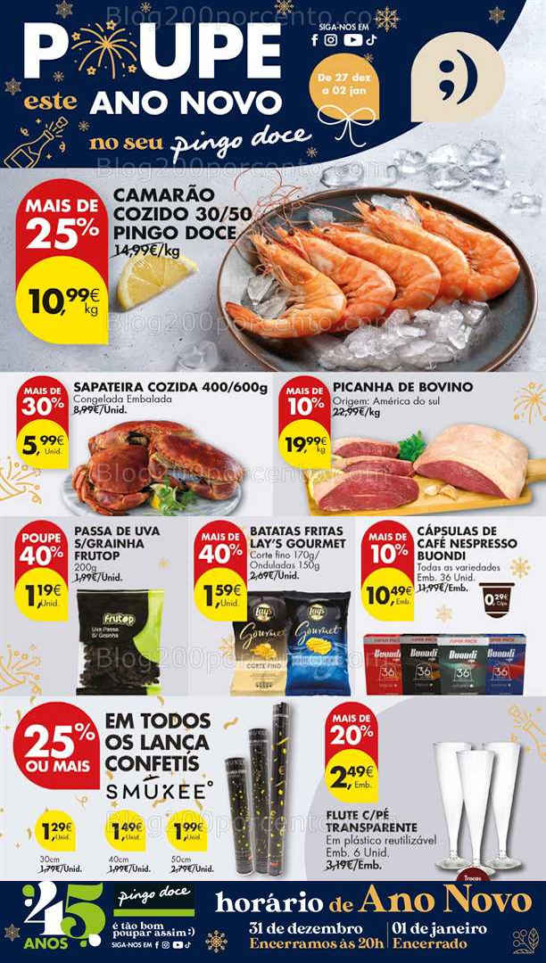 Antevisão Folheto PINGO DOCE Promoções de 27 dezembro a 2 janeiro - Edição Digital