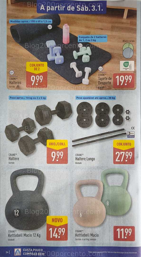 Antevisão Folheto ALDI Bazar Promoções de 3 a 4 janeiro