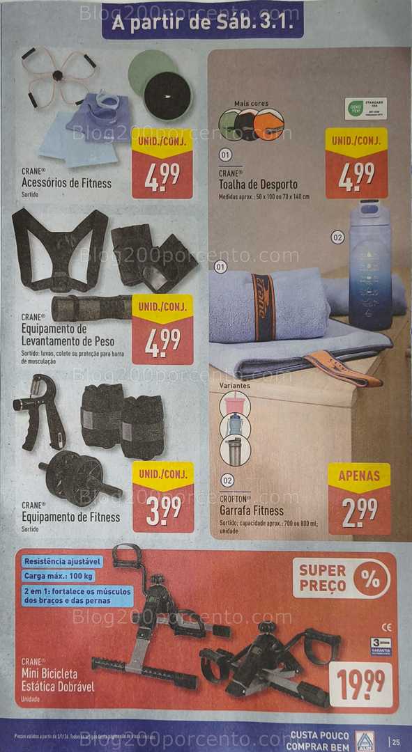 Antevisão Folheto ALDI Bazar Promoções de 3 a 4 janeiro