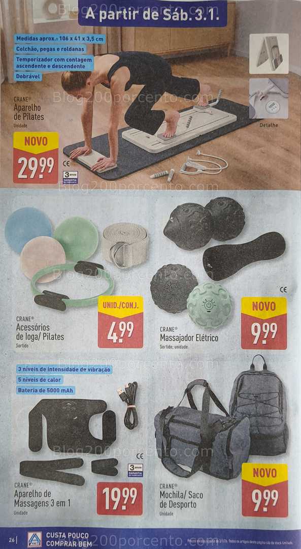 Antevisão Folheto ALDI Bazar Promoções de 3 a 4 janeiro