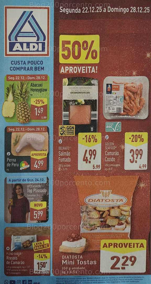 Antevisão Folheto ALDI Promoções de 22 a 28 dezembro