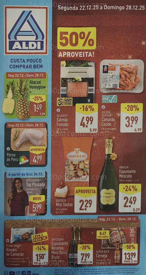 Antevisão Folheto ALDI Promoções de 22 a 28 dezembro