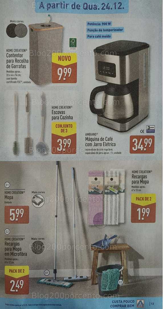 Antevisão Folheto ALDI Bazar Promoções de 24 a 28 dezembro
