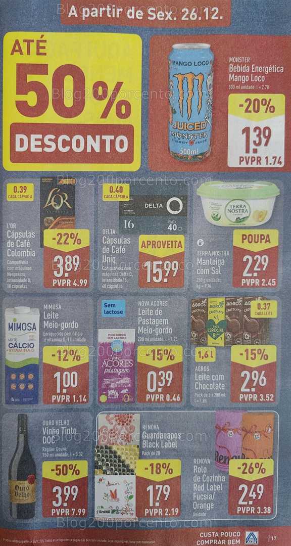 Antevisão Folheto ALDI Promoções de 22 a 28 dezembro