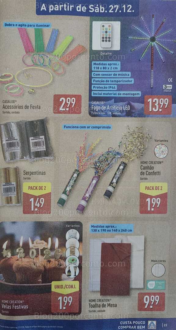 Antevisão Folheto ALDI Bazar Promoções de 24 a 28 dezembro
