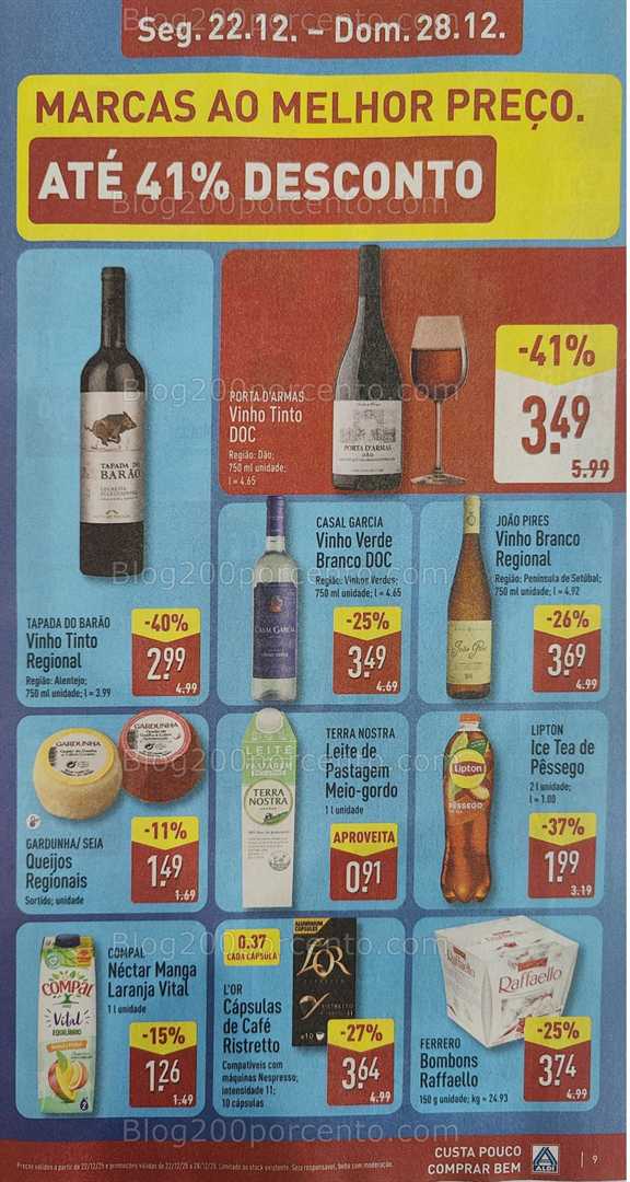 Antevisão Folheto ALDI Promoções de 22 a 28 dezembro