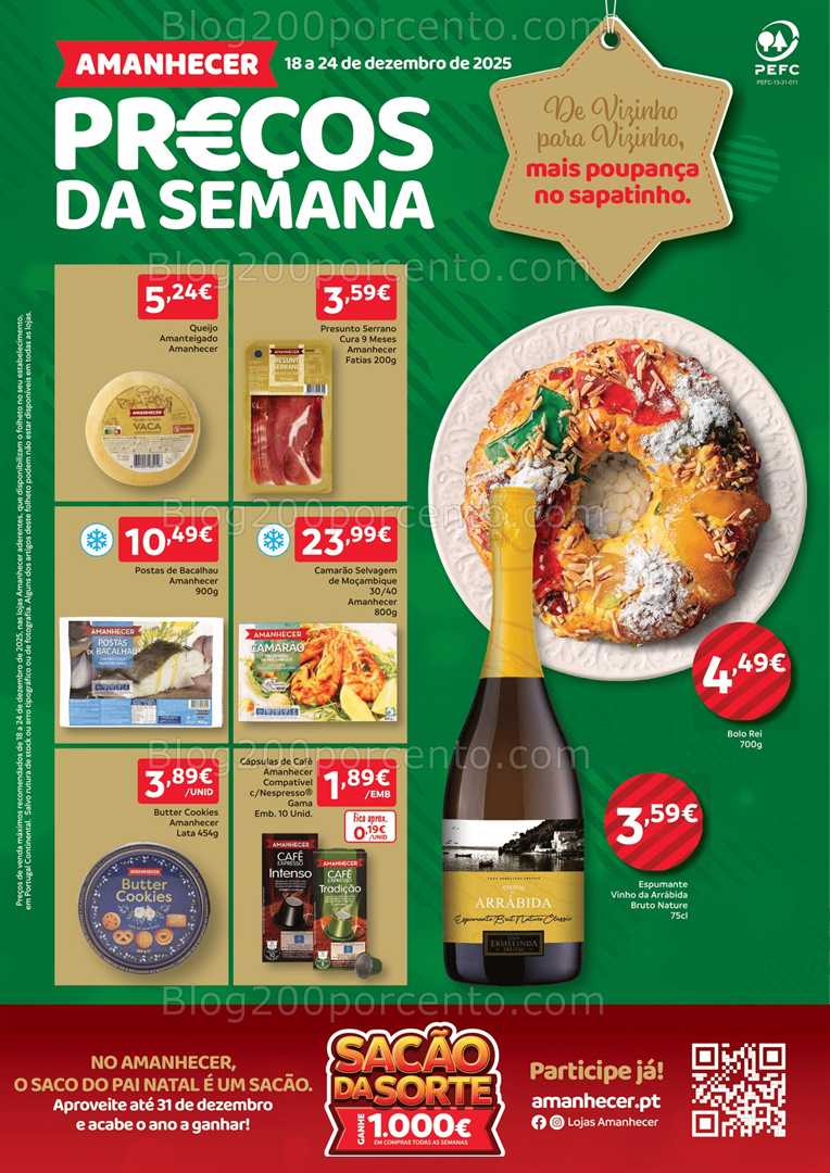 Antevisão Folheto AMANHECER Natal Promoções de 18 a 24 dezembro