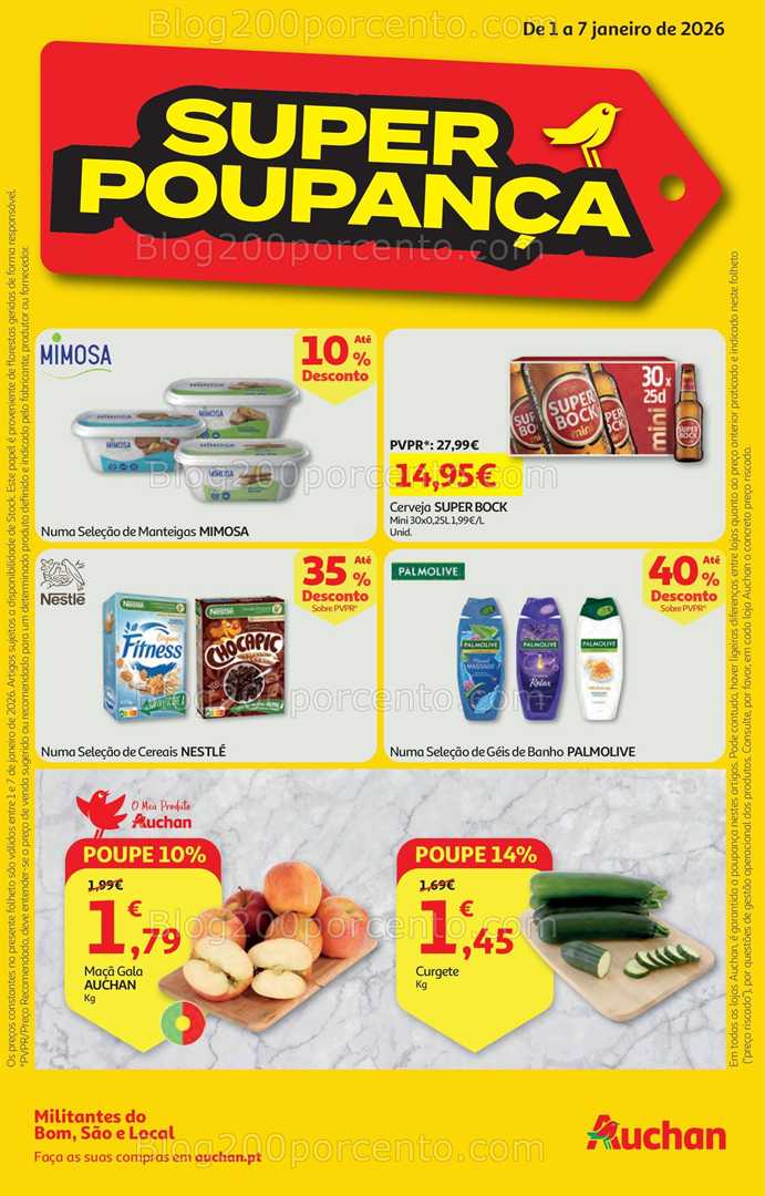 Antevisão Folheto AUCHAN Promoções de 1 a 7 janeiro