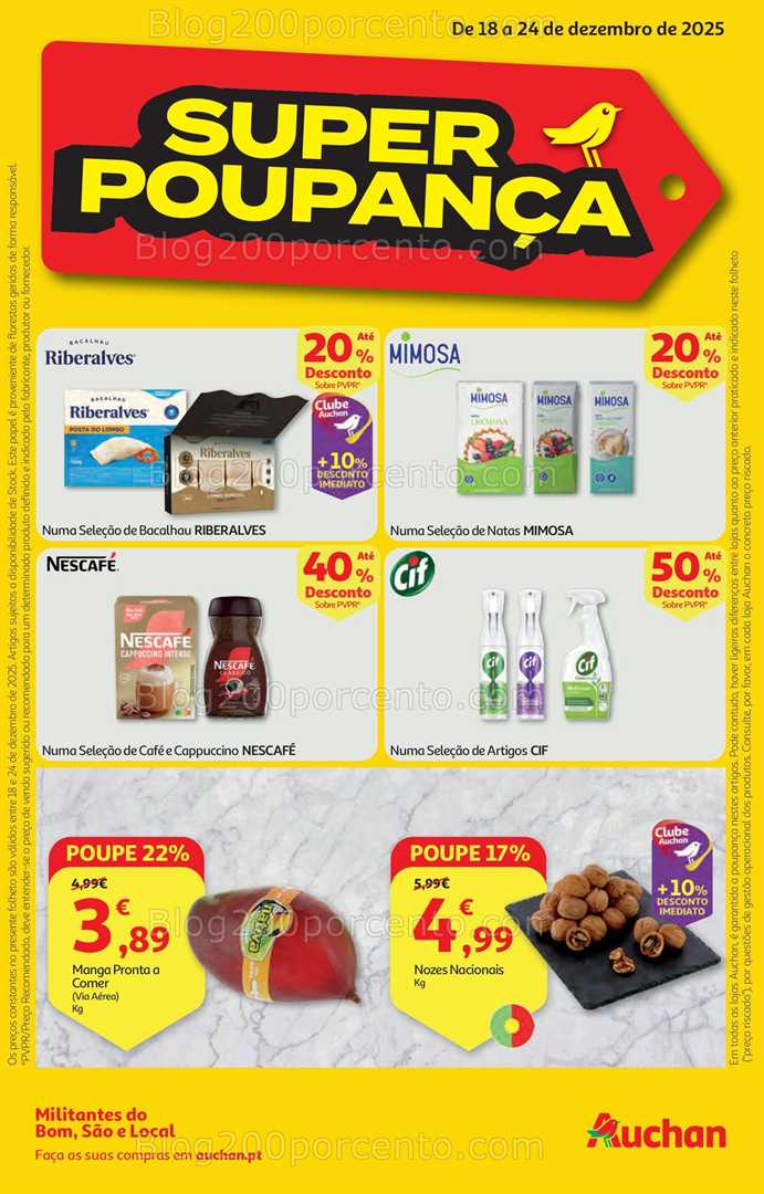 Antevisão Folheto AUCHAN Super Poupança de 18 a 24 dezembro