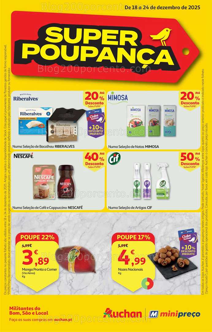 Antevisão Folheto MINIPREÇO - AUCHAN Promoções de 18 a 24 dezembro