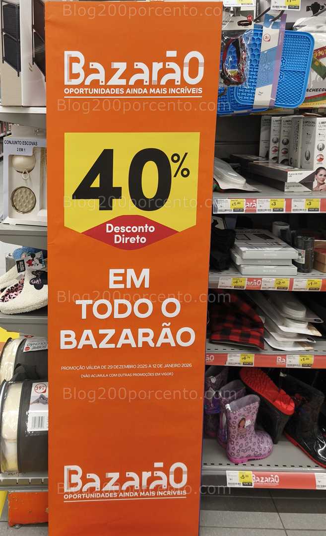 Avistamento CONTINENTE Bazarão 40% de desconto - 29 dezembro a 12 janeiro