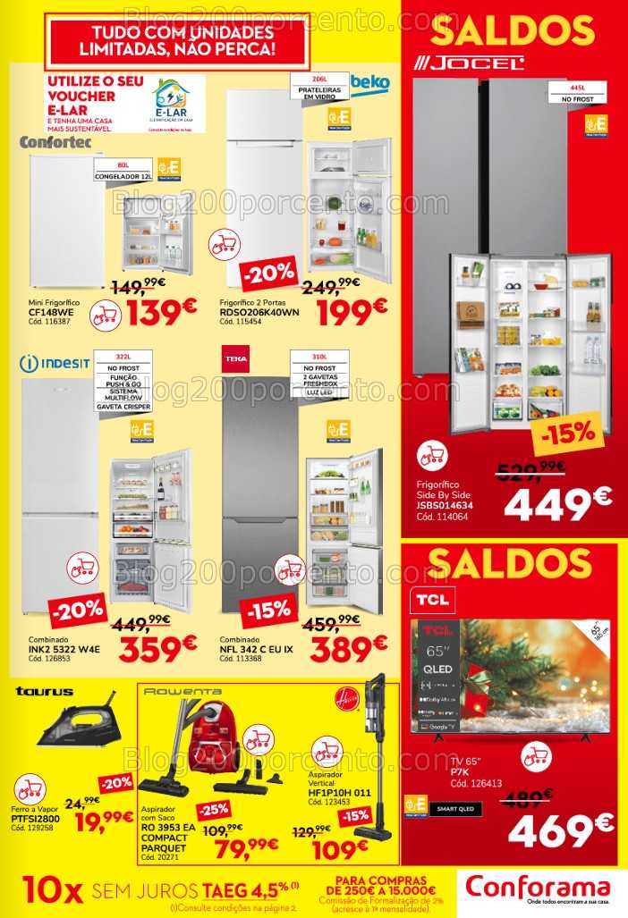 Antevisão Folheto CONFORAMA Saldos Promoções 26 dezembro a 4 fevereiro