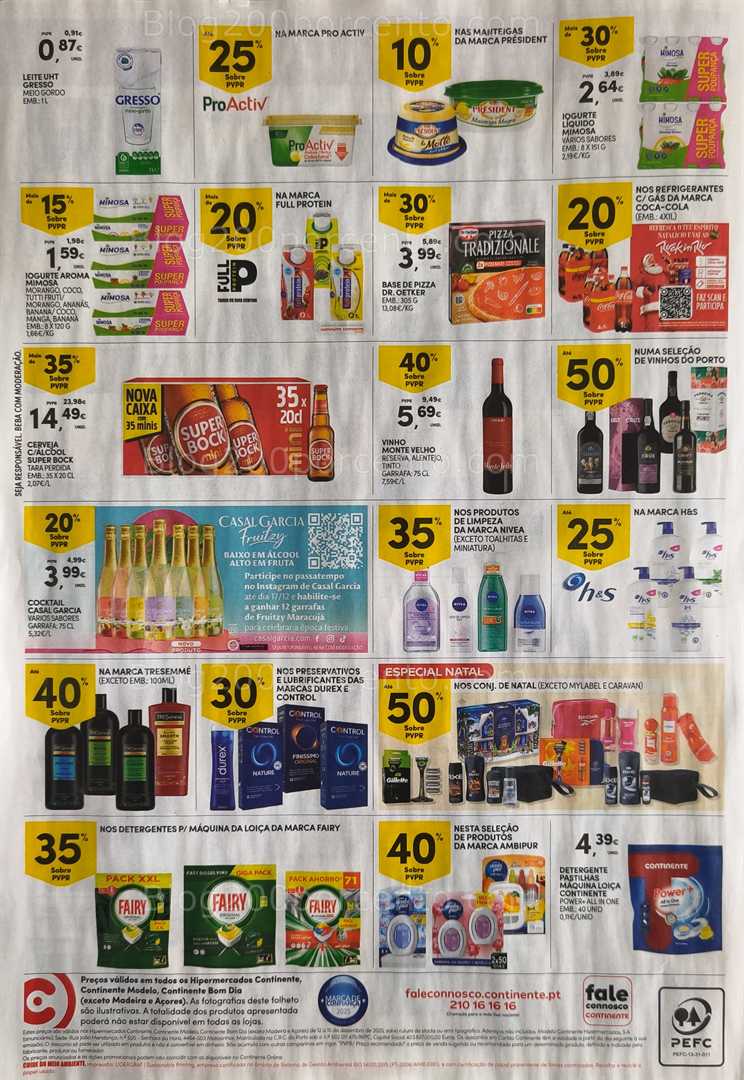 Antevisão Folheto CONTINENTE Promoções Fim de Semana - 12 a 15 dezembro