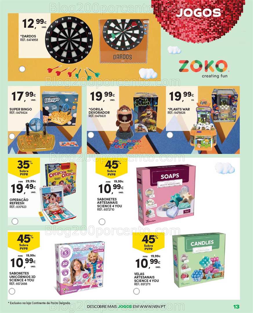 Antevisão Folheto CONTINENTE Açores Brinquedos Promoções de 11 a 24 dezembro