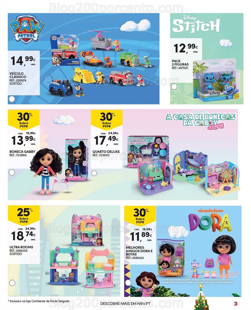 Antevisão Folheto CONTINENTE Açores Brinquedos Promoções de 11 a 24 dezembro