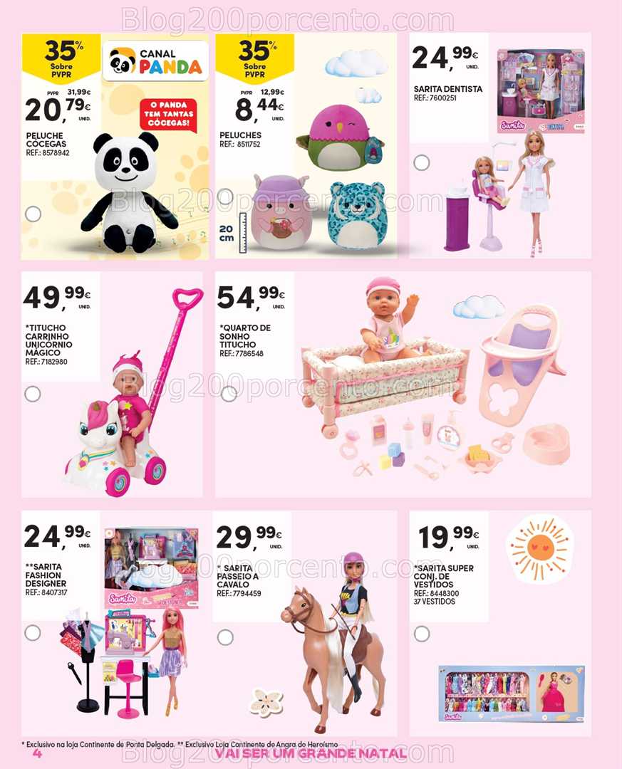 Antevisão Folheto CONTINENTE Açores Brinquedos Promoções de 11 a 24 dezembro