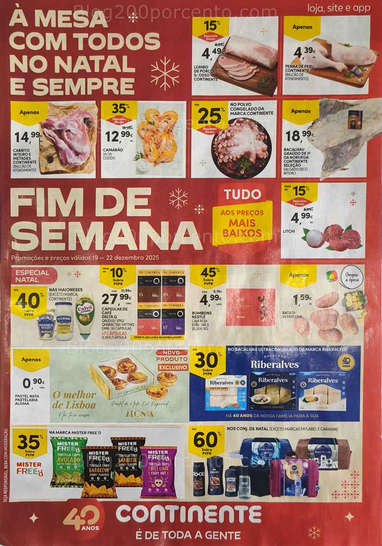 Antevisão Folheto CONTINENTE Promoções Fim de Semana - 19 a 22 dezembro