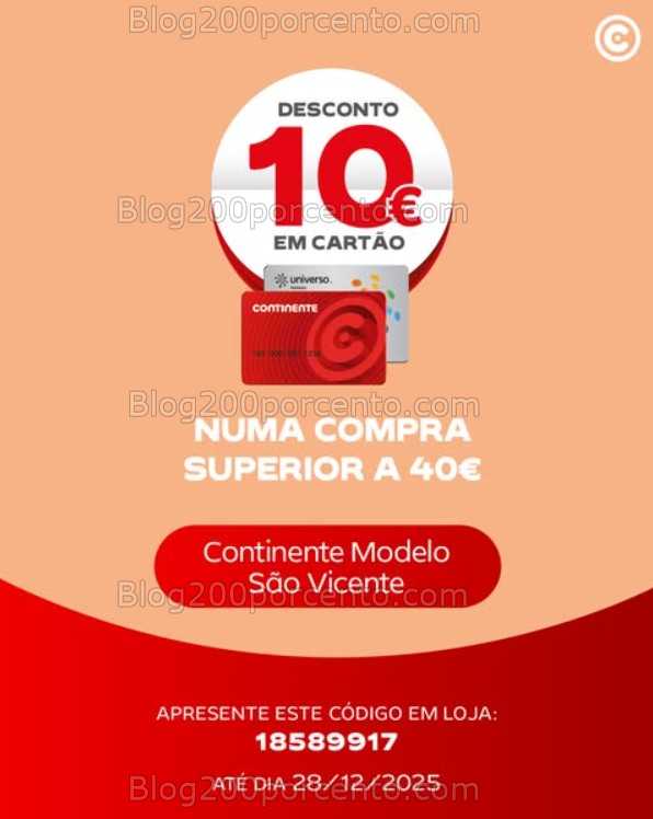 Alerta - 5 Novos cupões de Desconto CONTINENTE Promoções de 22 a 28 dezembro