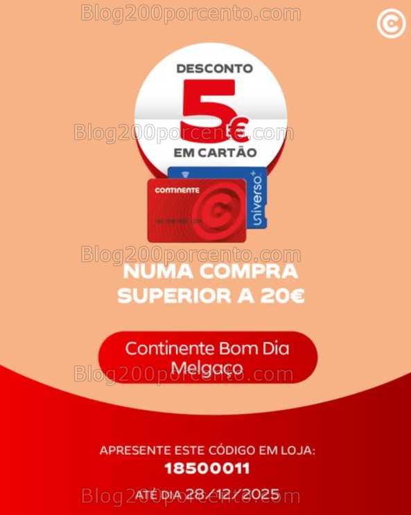 Alerta - 5 Novos cupões de Desconto CONTINENTE Promoções de 22 a 28 dezembro