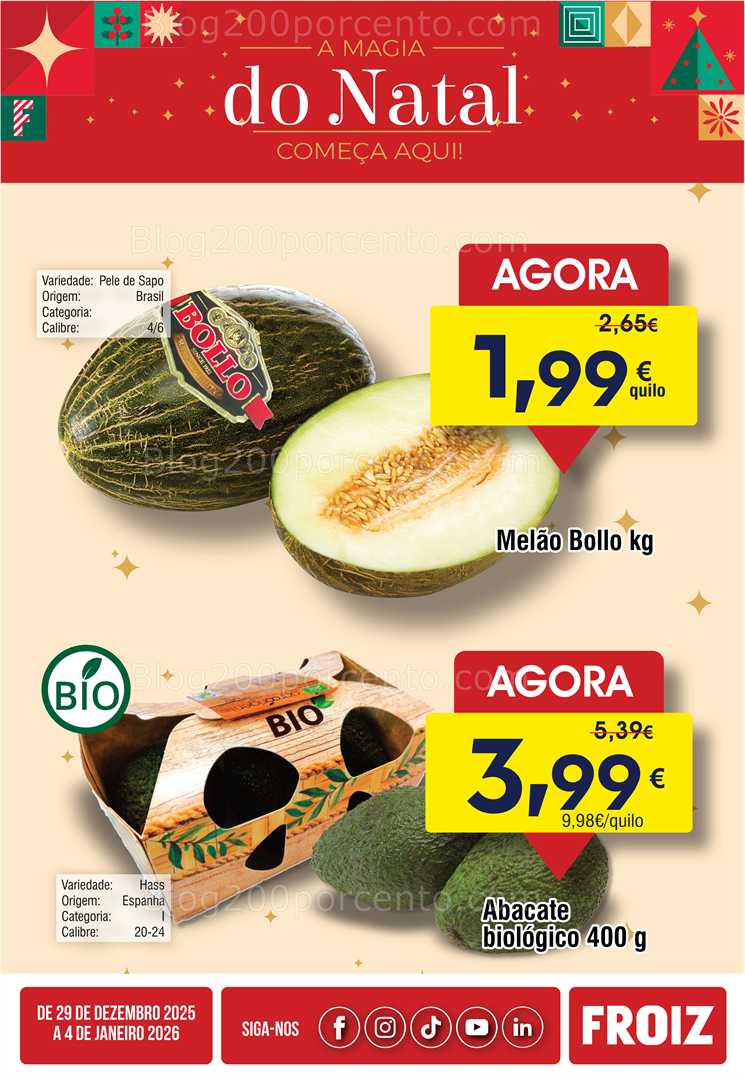 Antevisão Folheto FROIZ Promoções de 29 dezembro a 4 janeiro