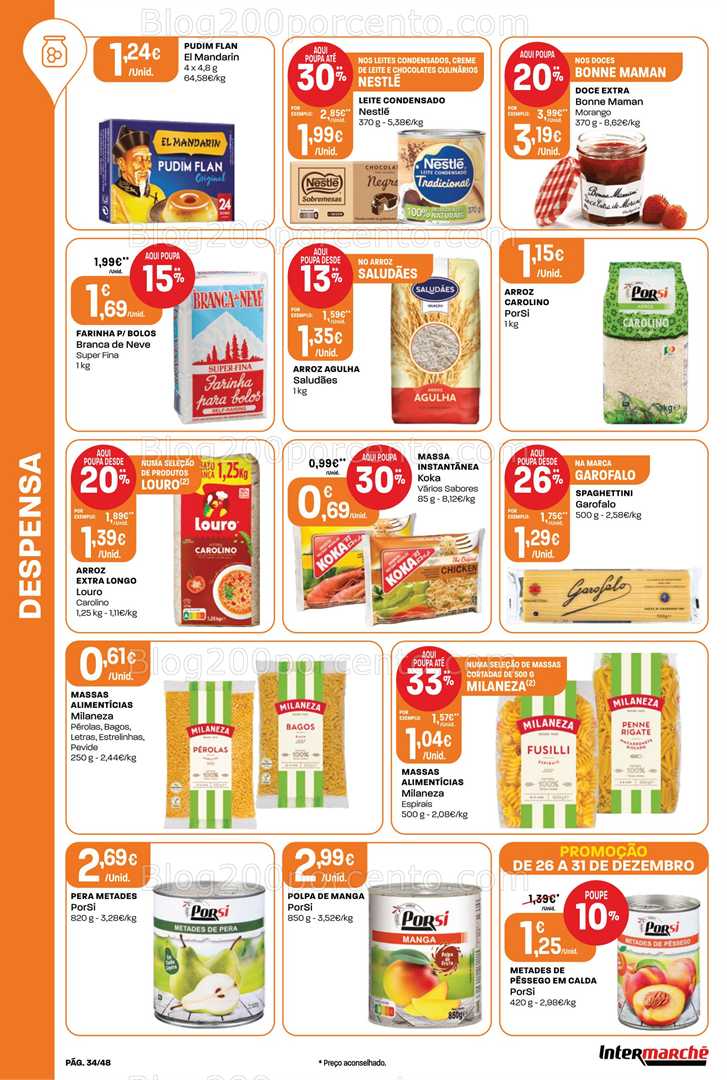 Antevisão Folheto INTERMARCHÉ Super Promoções de 26 a 31 dezembro