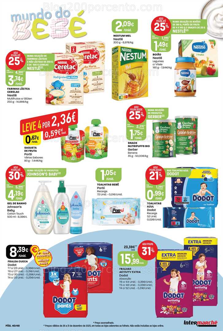 Antevisão Folheto INTERMARCHÉ Super Promoções de 26 a 31 dezembro