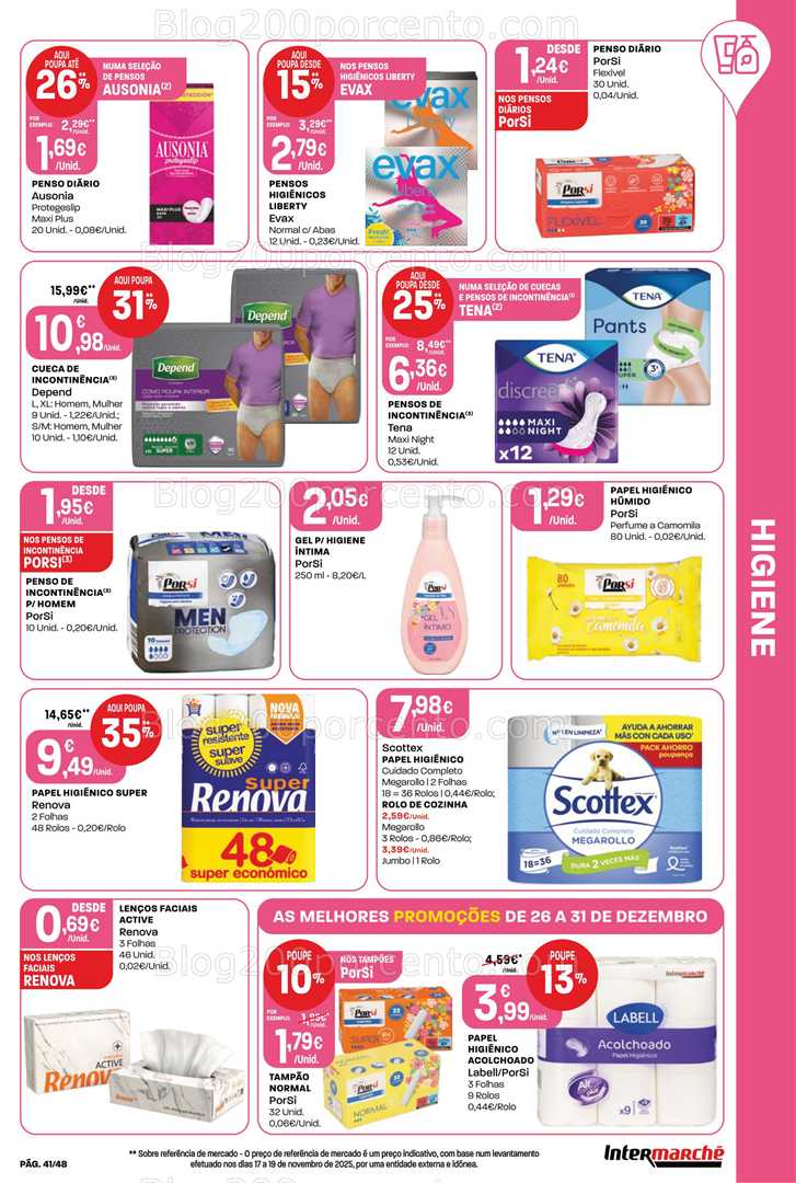 Antevisão Folheto INTERMARCHÉ Super Promoções de 26 a 31 dezembro
