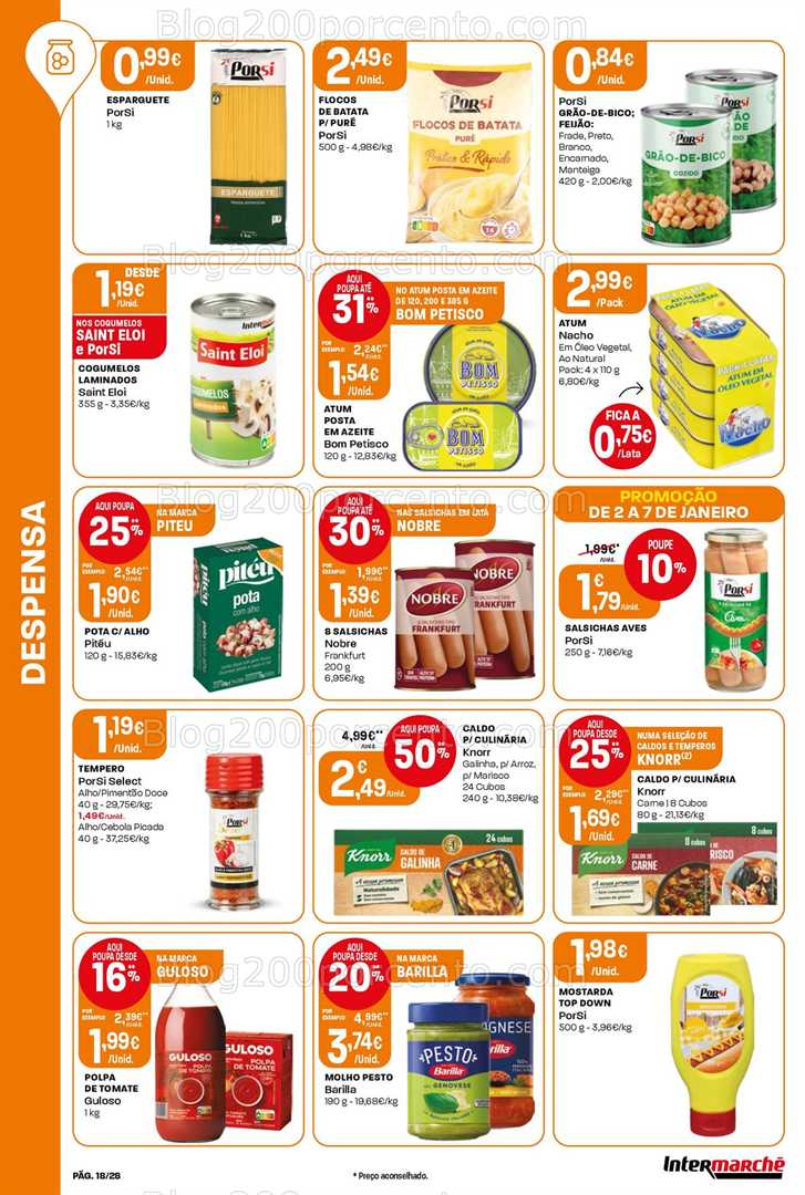 Antevisão Folheto INTERMARCHÉ Contact Promoções de 2 a 7 janeiro