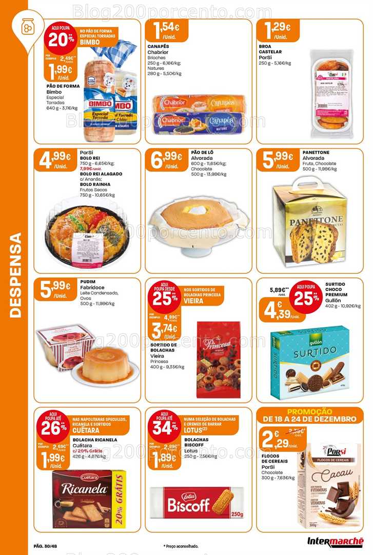 Antevisão Folheto INTERMARCHÉ Super Promoções de 18 a 24 dezembro